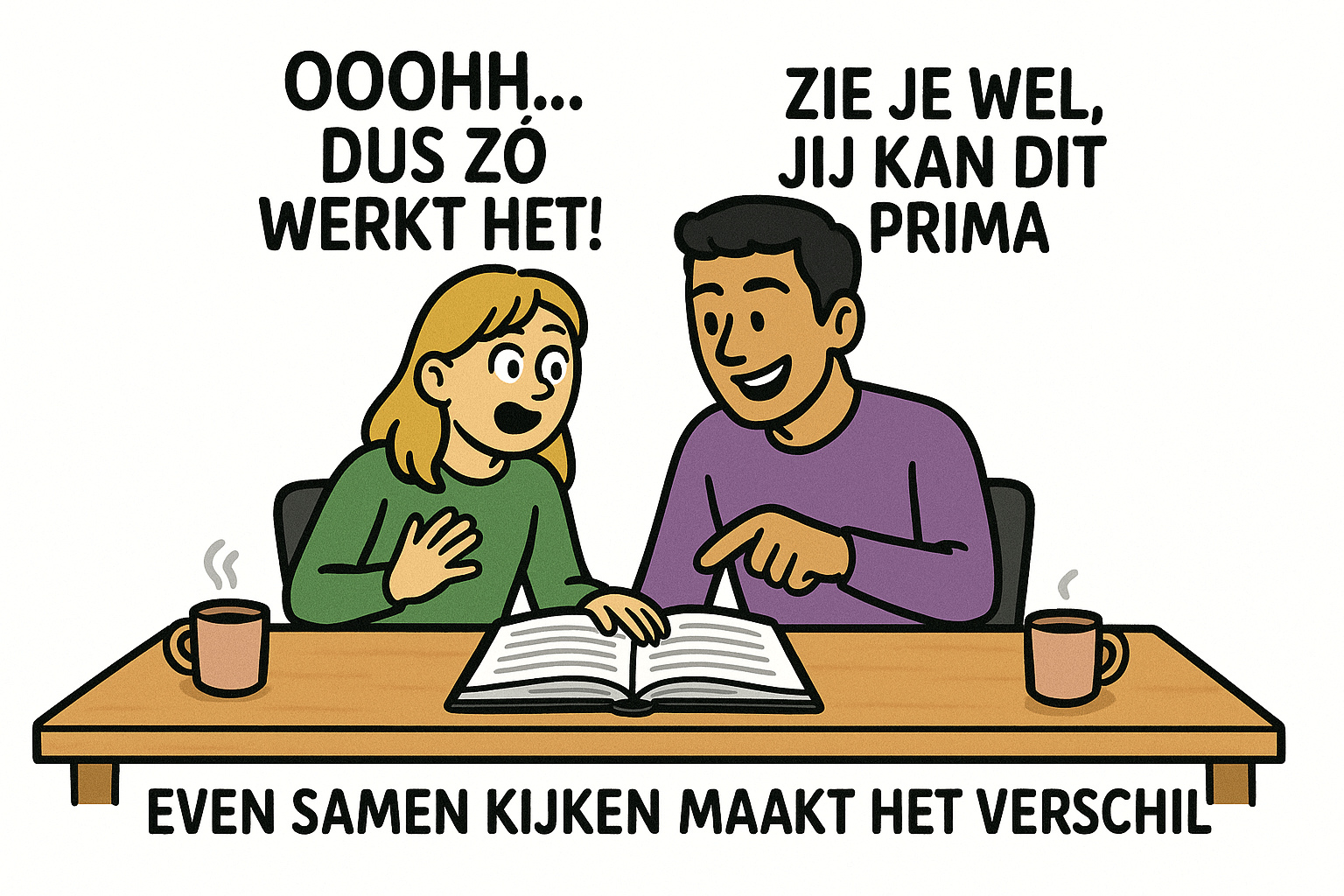 Bijles met zelfvertrouwen in Leuven en Brussel, Cartoon